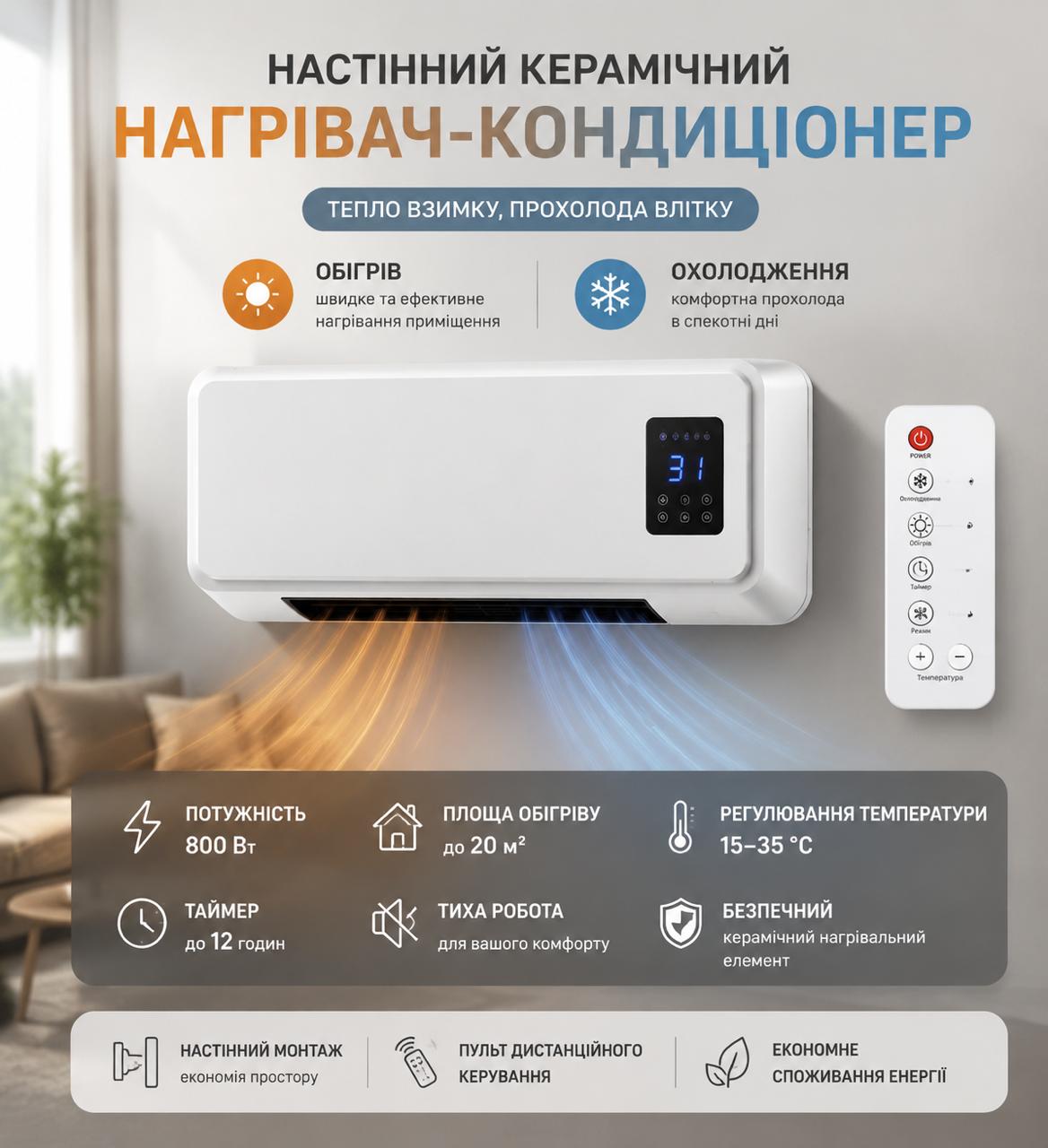 Настінний кондиціонер 3в1